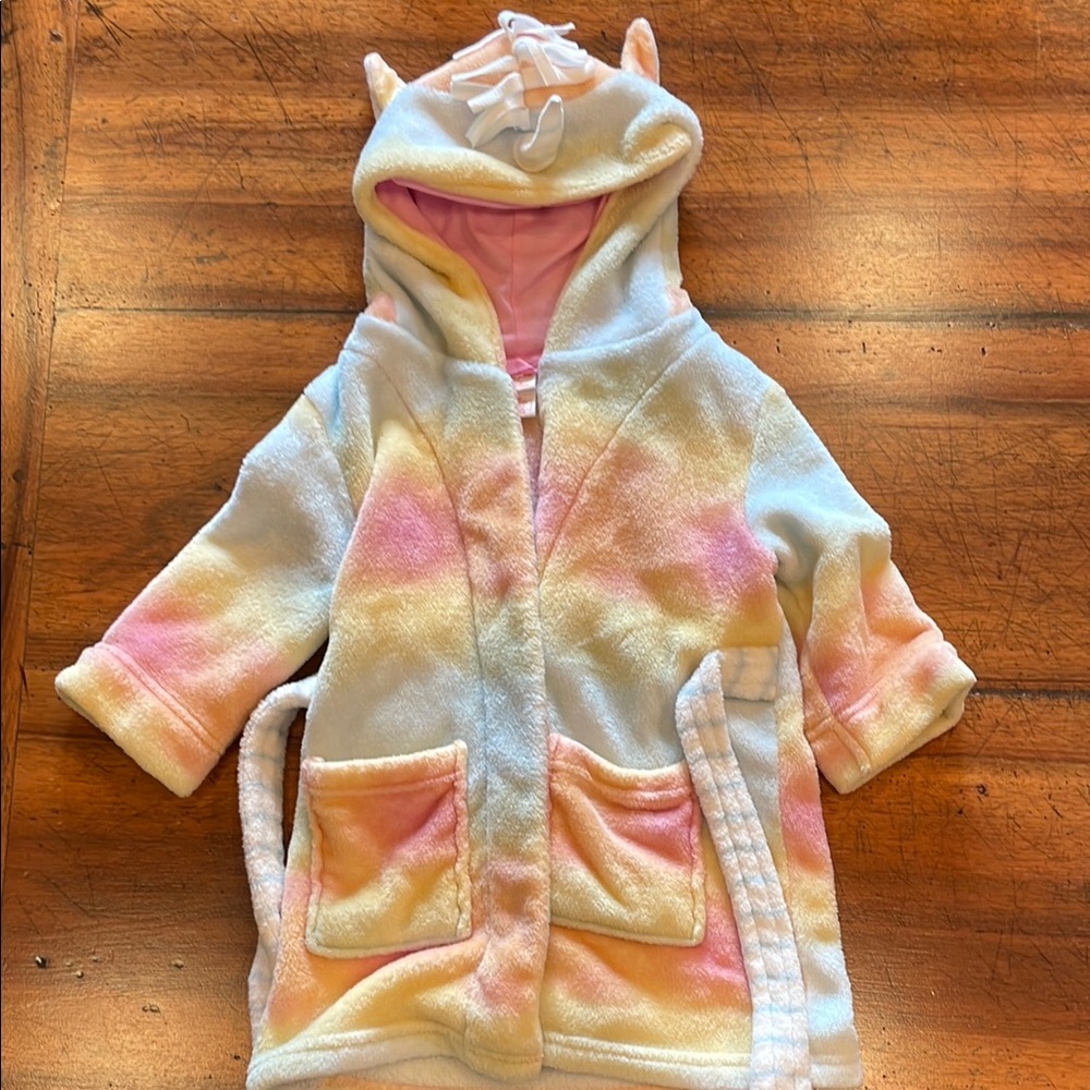 Cat & Jack Multicolor Unicorn Kids Robe